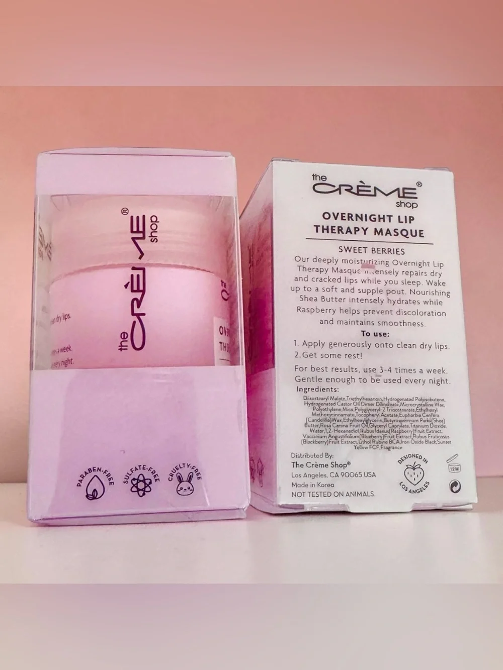 2pcs. Crème Overnight Lip Therapy Sweet Berries
